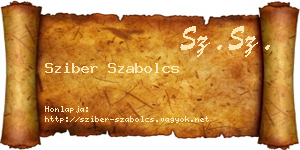 Sziber Szabolcs névjegykártya
