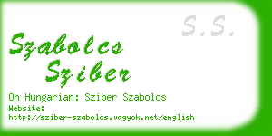 szabolcs sziber business card